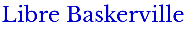 Libre Baskerville шрифт